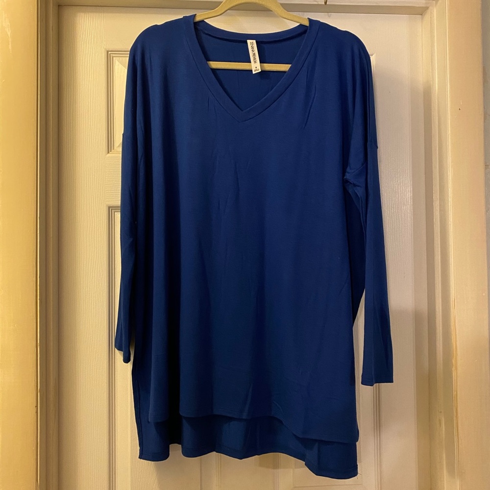 Zenana Premium Long Sleeve flowey Top